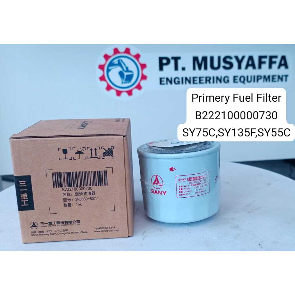 SANY -  B222100000730 Primary Fuel Filter SY135F/SY55C/SY75C