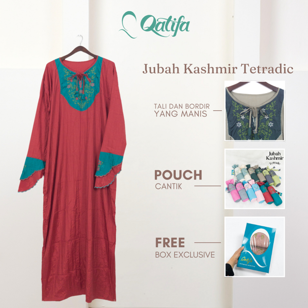 Mukena Parasut Turkey Premium Berlengan Terusan Traveling Mukena Jubah Kashmir Tetradic Travel Terus