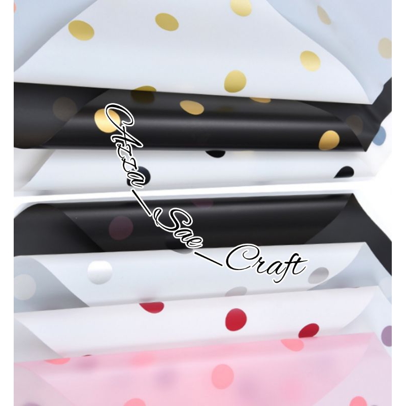 

Cellophane Kertas Bunga Flower Wrapping Polkadot (ECER) Free Packing Kertas Buket Motif Polkadot Kertas Bunga Flower Wrapping Waterproof Polkadot Transparent Cellophane