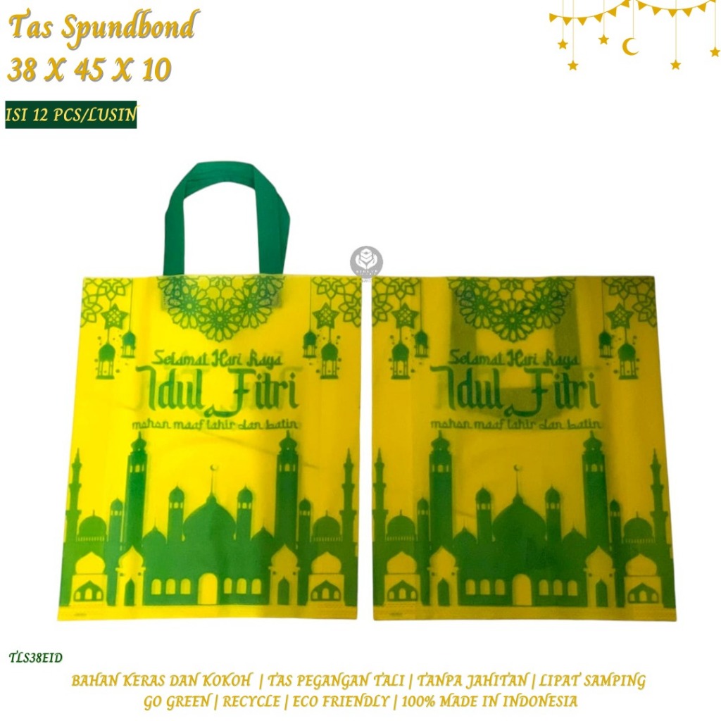 

Tas Spunbond Tas Kain Goodie Bag 38x45x10 Spunbond Motif (Isi 12 Pcs-TLS38EID)