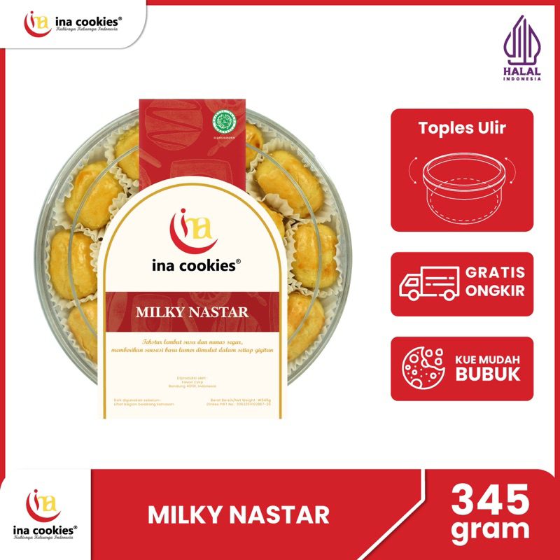 

Ina Cookies Toples Reguler Kue Kering Milky Nastar Toples Reguler (KUE MUDAH BUBUK)