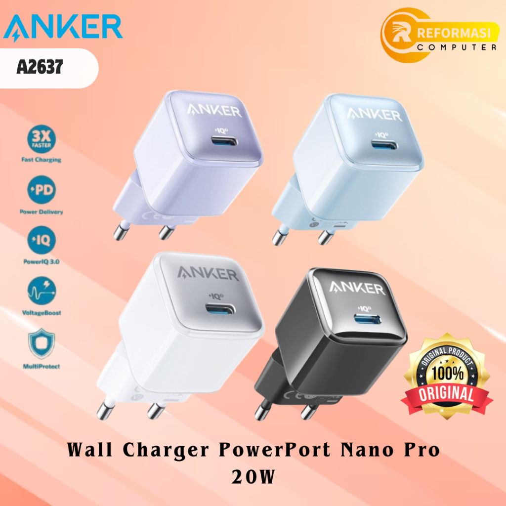 ANKER Wall Charger Anker PowerPort Nano Pro 20W - A2637