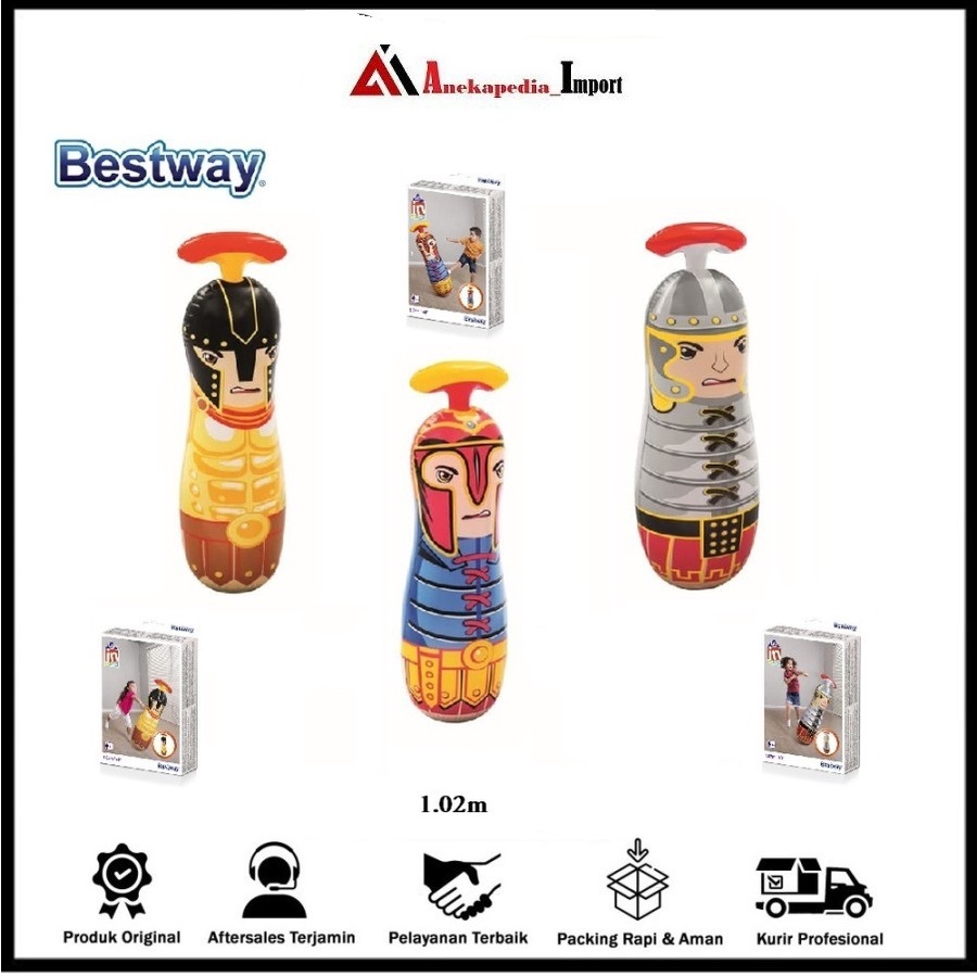 Bestway Mainan Anak Samsak Tinju - Balon Tinju - Samsak Karakter 52288 - Samsak Anak - Samsak Tinju 