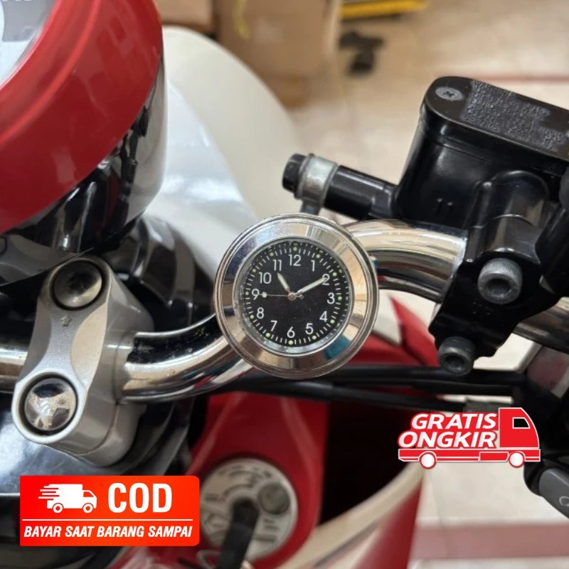 Jam Motor Digital Anti Air Waterproof Jam Motor Tempel Stang Scoopy