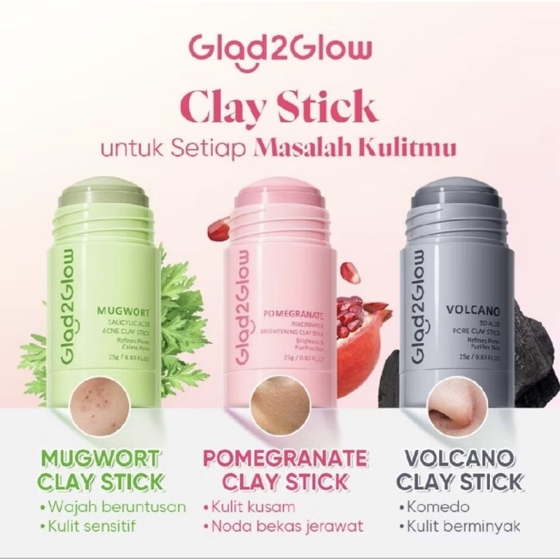 𝐋𝐚𝐫𝐢𝐬 𝐜𝐨𝐬𝐦𝐞𝐭𝐢𝐤 | G2G CLAY STICK |POMEGRANATE | MUGWORT | VOLKANO