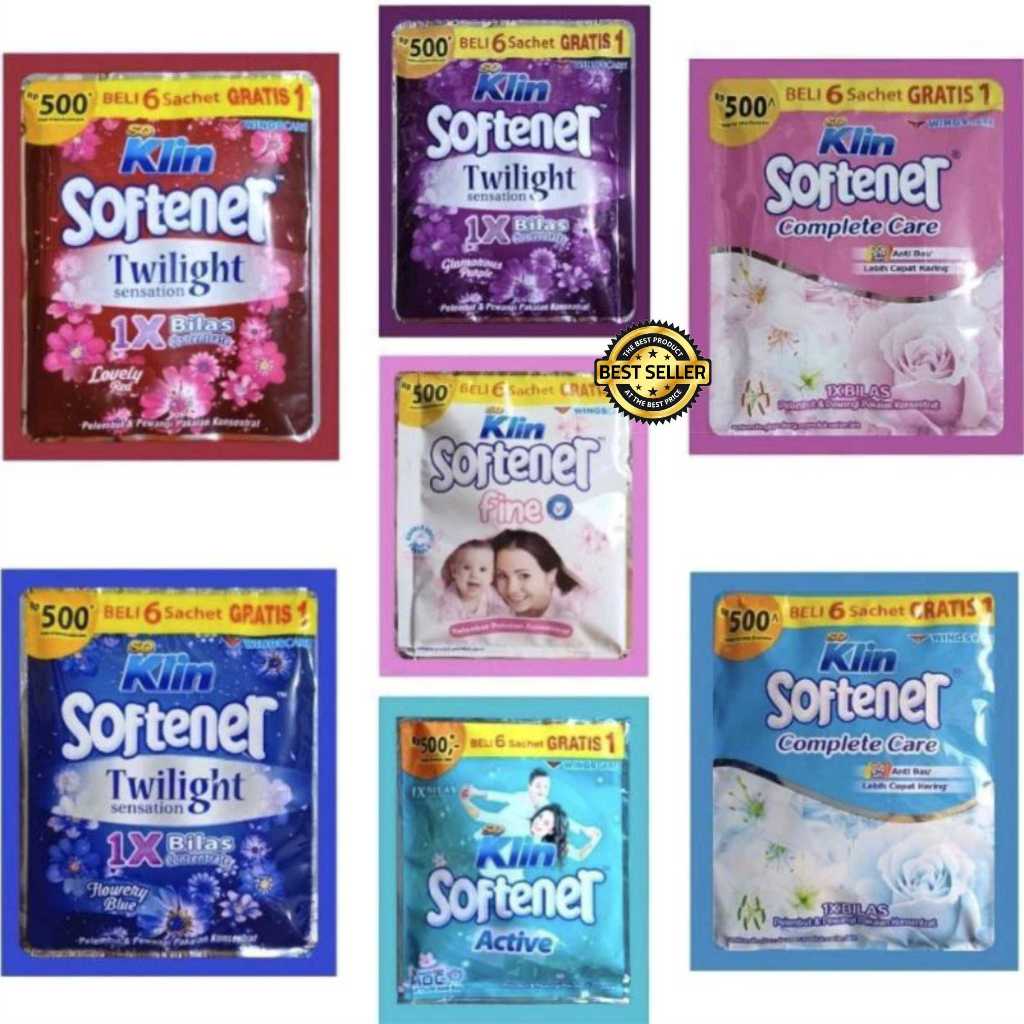 Soklin Softener isi 14 Sachet / SOKLIN SOFTENER SEKALI BILAS [ 12 + 2 SACHET ]
