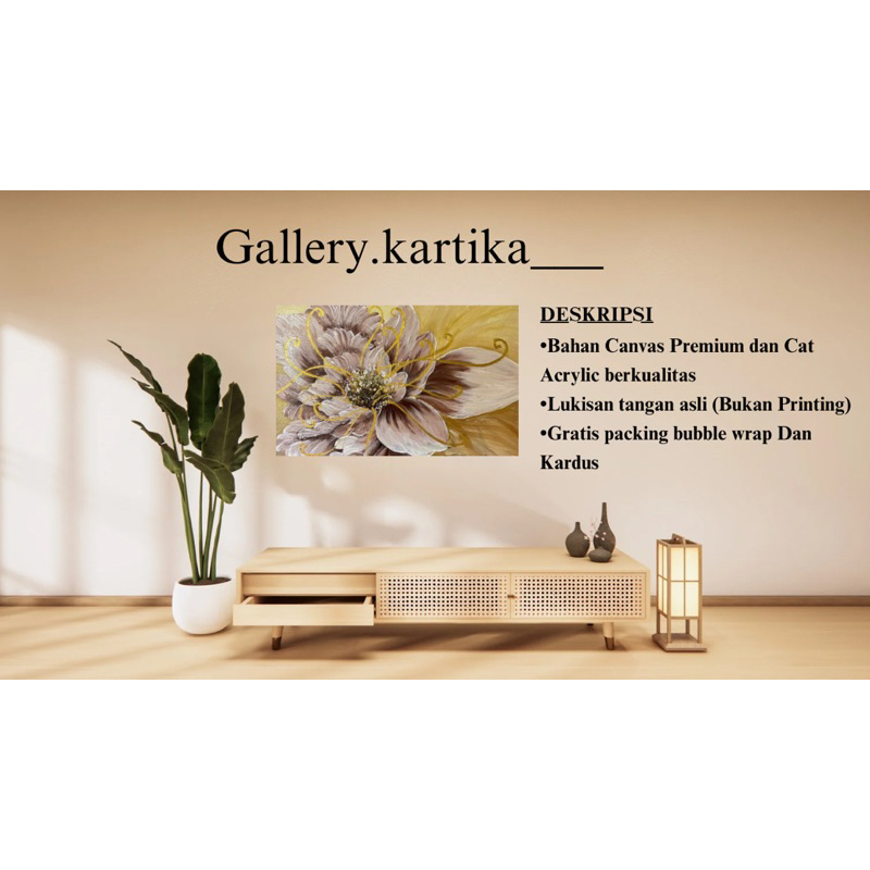 Lukisan Dinding Aesthetic (Lukisan Asli)100% Handmade