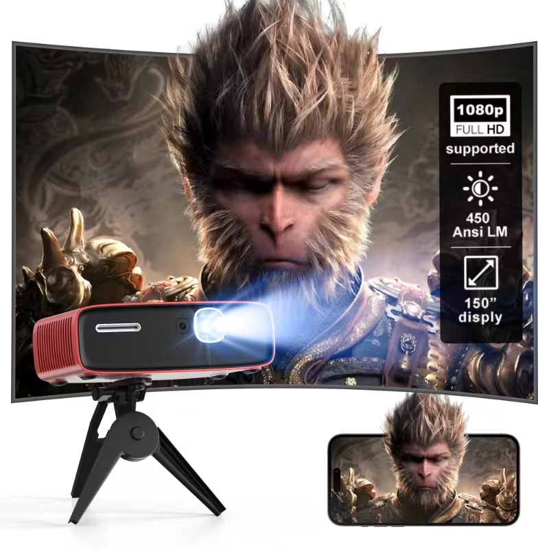 QIAOLET X1 Projector Mini 250 ANSI Pocket DLP Projector Built-in Battery Portable mini Projector for