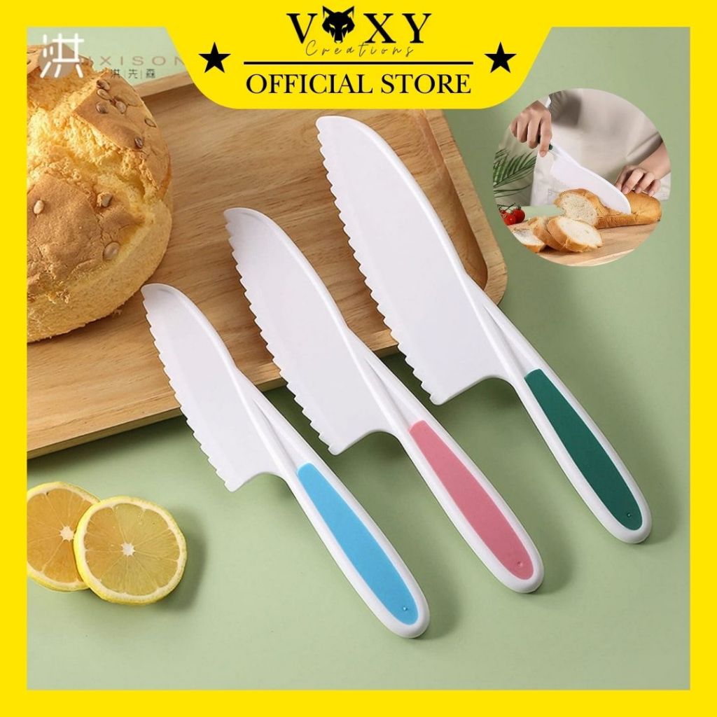 Pisau Kue dan Sayuran / Pisau Dapur / Kids Knifes / Plastik Knife / Pisau Dapur Anak / Pisau Plastik