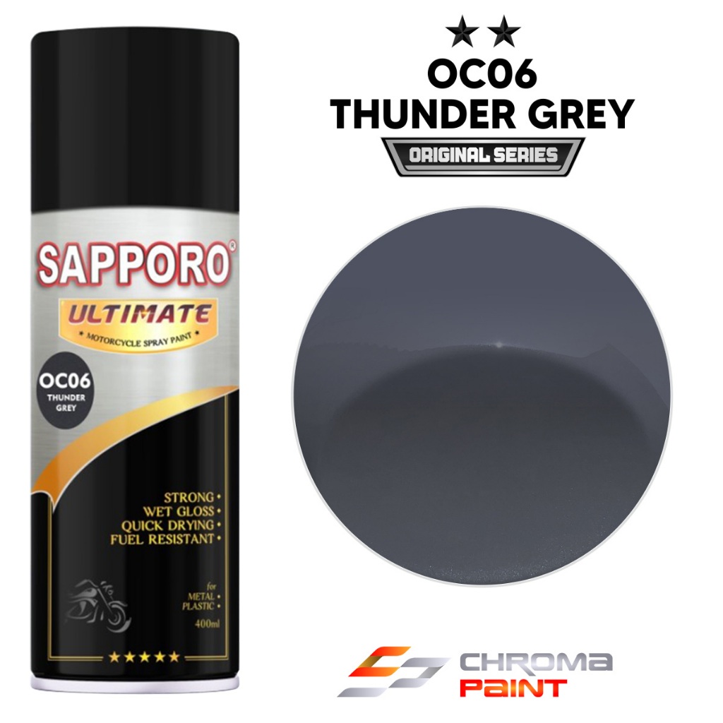 Sapporo Ultimate OC06 Thunder Grey – Cat Semprot 400ml Warna Abu-abu Mini Cooper