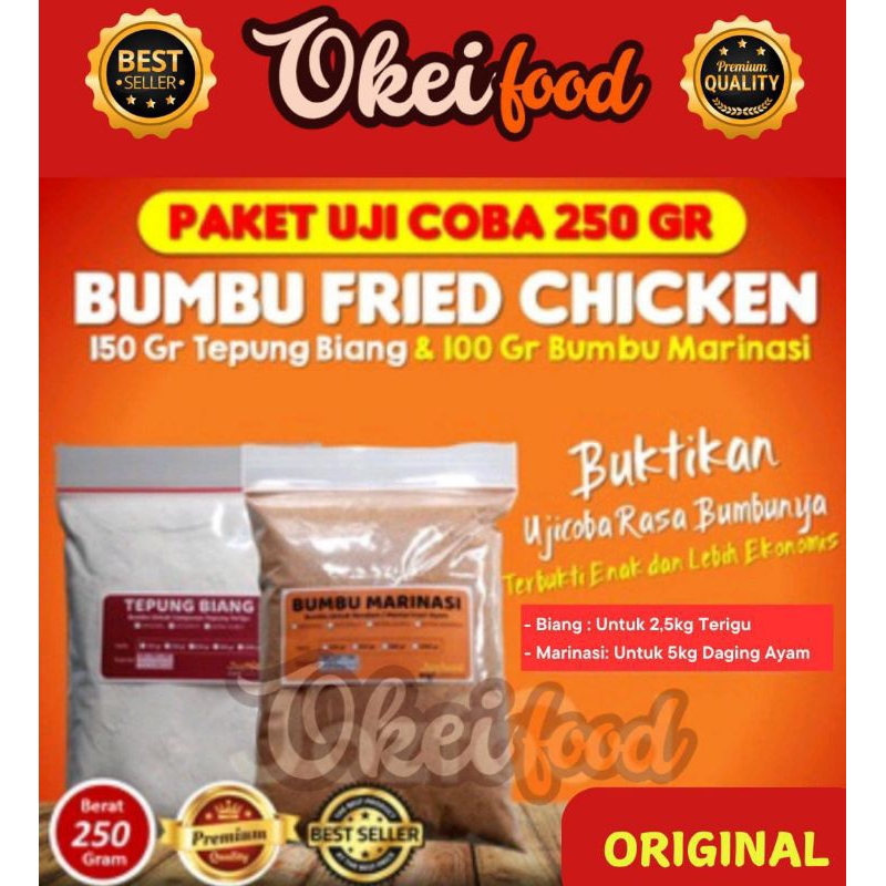 

PAKET BUMBU FRIED CHICKEN PREMIUM 250gr