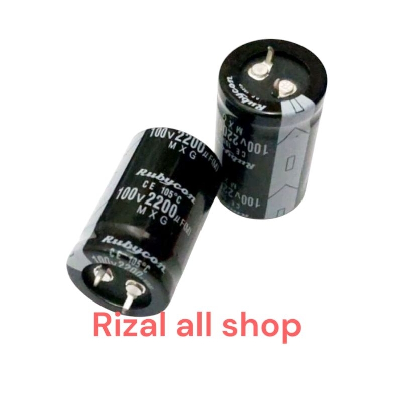 Elco 2200uf 100v Rubycon Kapasitor Elco
