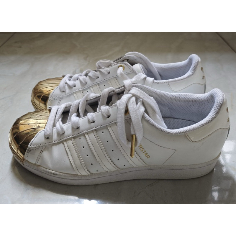 Adidas Superstar Metal Toe White Gold