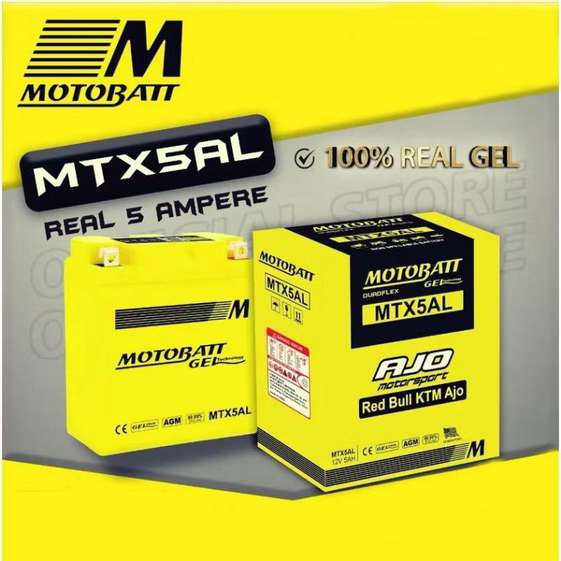 BATRAI MOTOBATT MTX5AL 12 Vol 5.0 Ah ORIGINAL