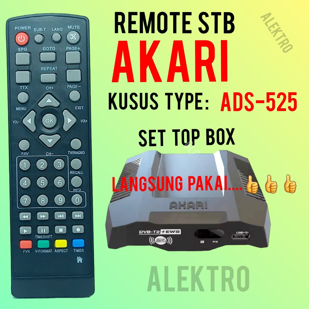 Remote Stb set top box Akari ads 525