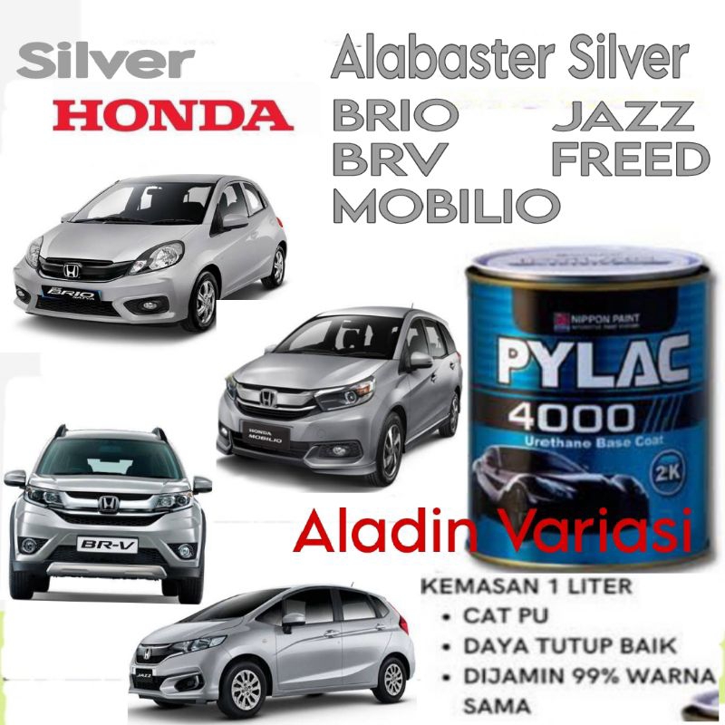 Cat Silver Brio Alabaster Silver Pylac 4000 Cat PU Mobil Honda Mobilio Jazz Freed 1Kg