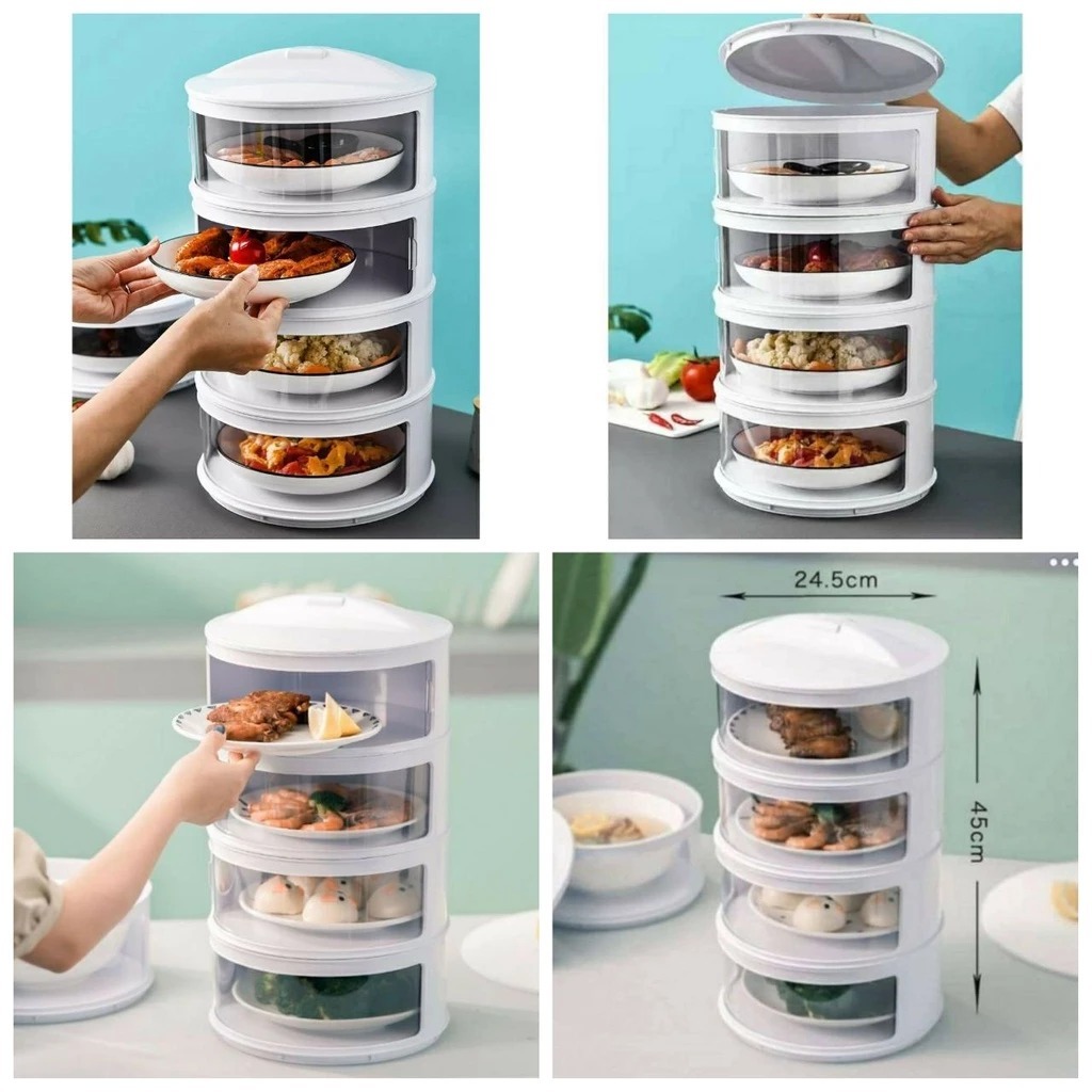 Tudung Saji / Wadah Makanan/tempat simpan makanan 4 Susun