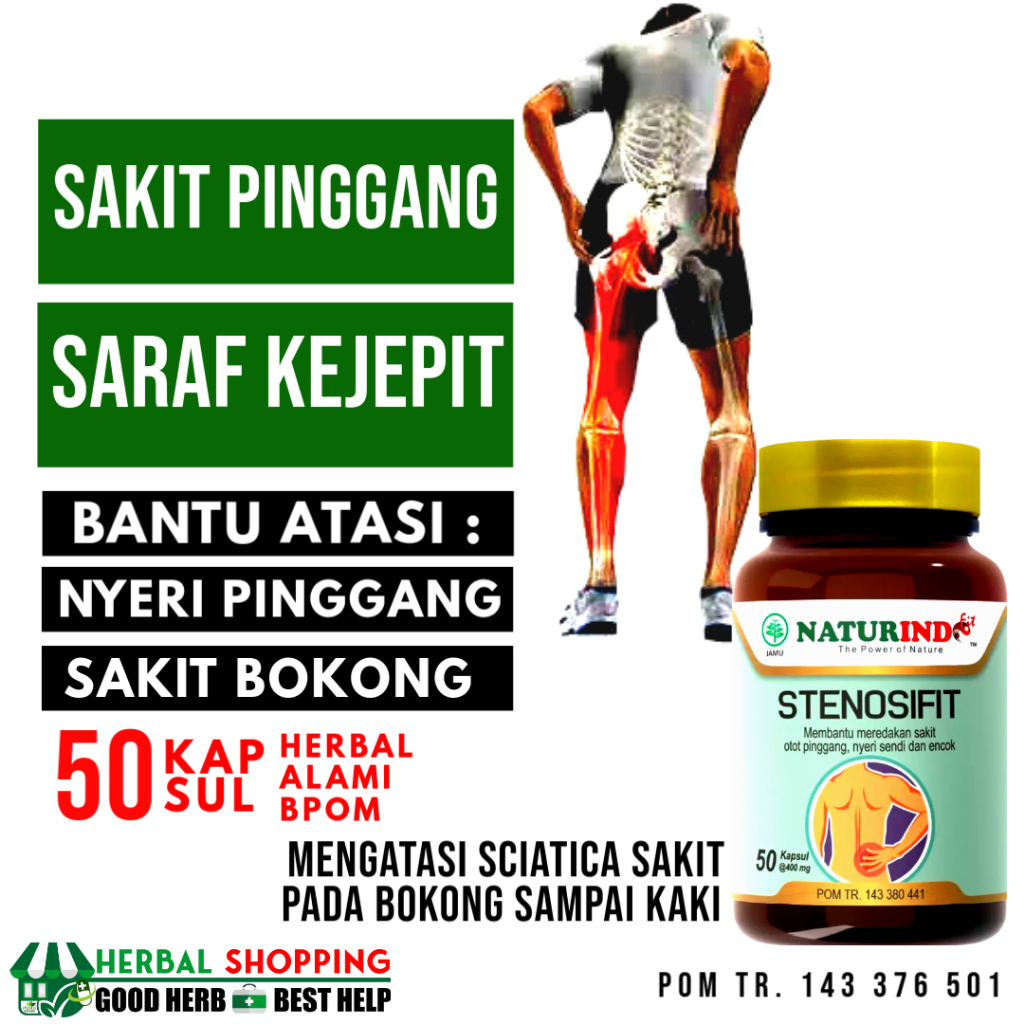 Obat Saraf Kejepit Pinggang dan Kaki Sakit Pinggang Encok Herbal Syaraf Terjepit Sakit Pinggang