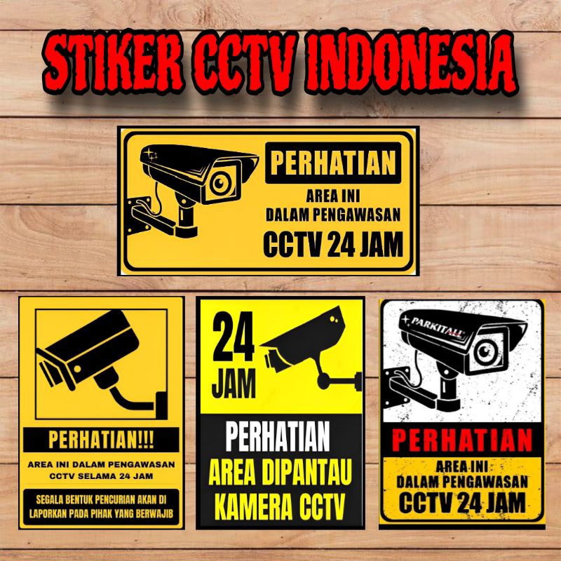 

COD✨STIKER PEMANTAUAN STICKER CCTV Vinyl Glossy