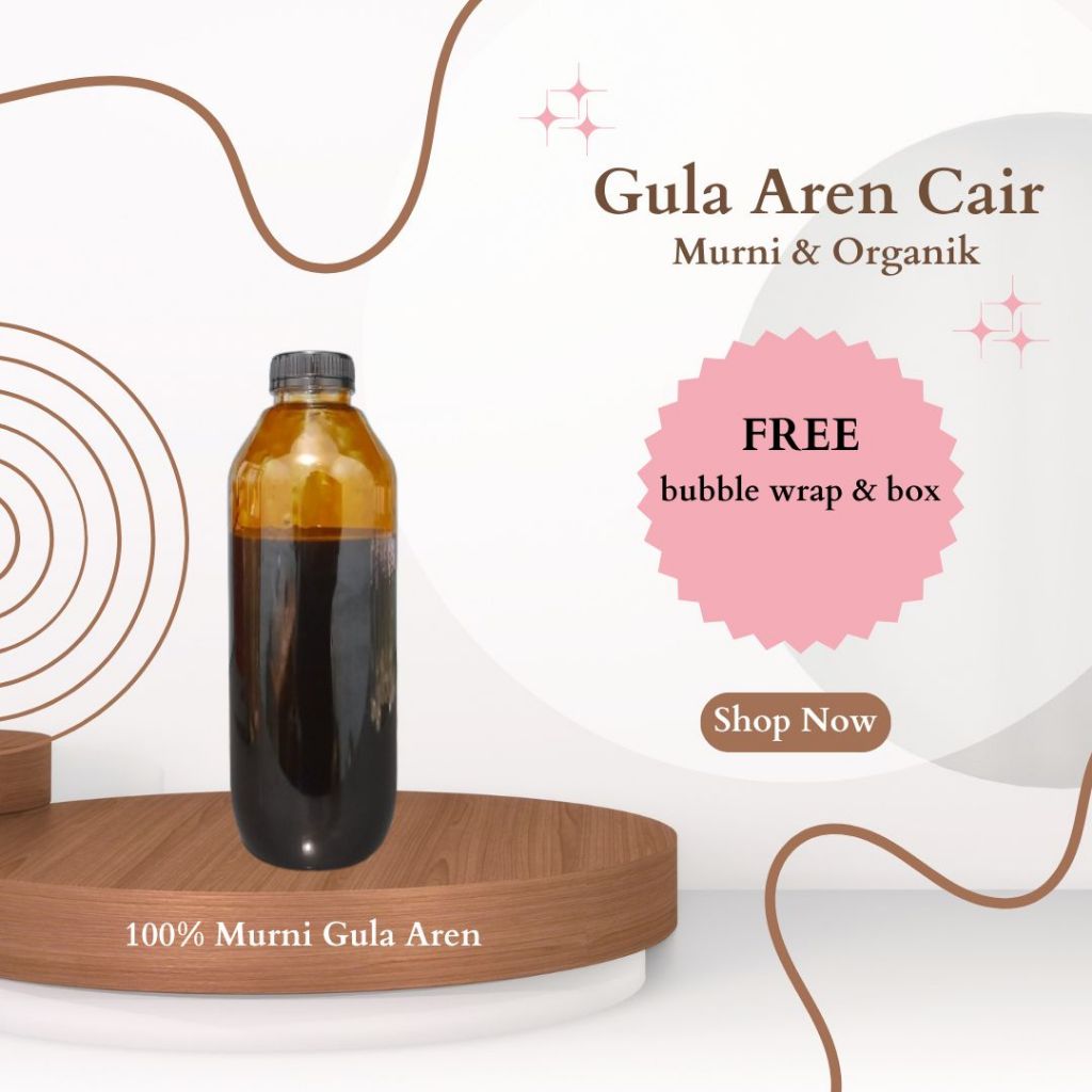 

Gula Aren Cair Palm Sugar Premium Organik 1000ml Asli Murni