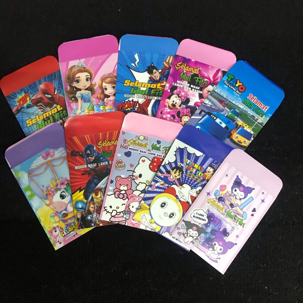 

AMPLOP LEBARAN KECIL 6pcs / AMPLOP LEBARAN HARI RAYA IDUL FITRI / KARTUN LUCU AMPLOP PENDEK AMPLOP THR MURAH