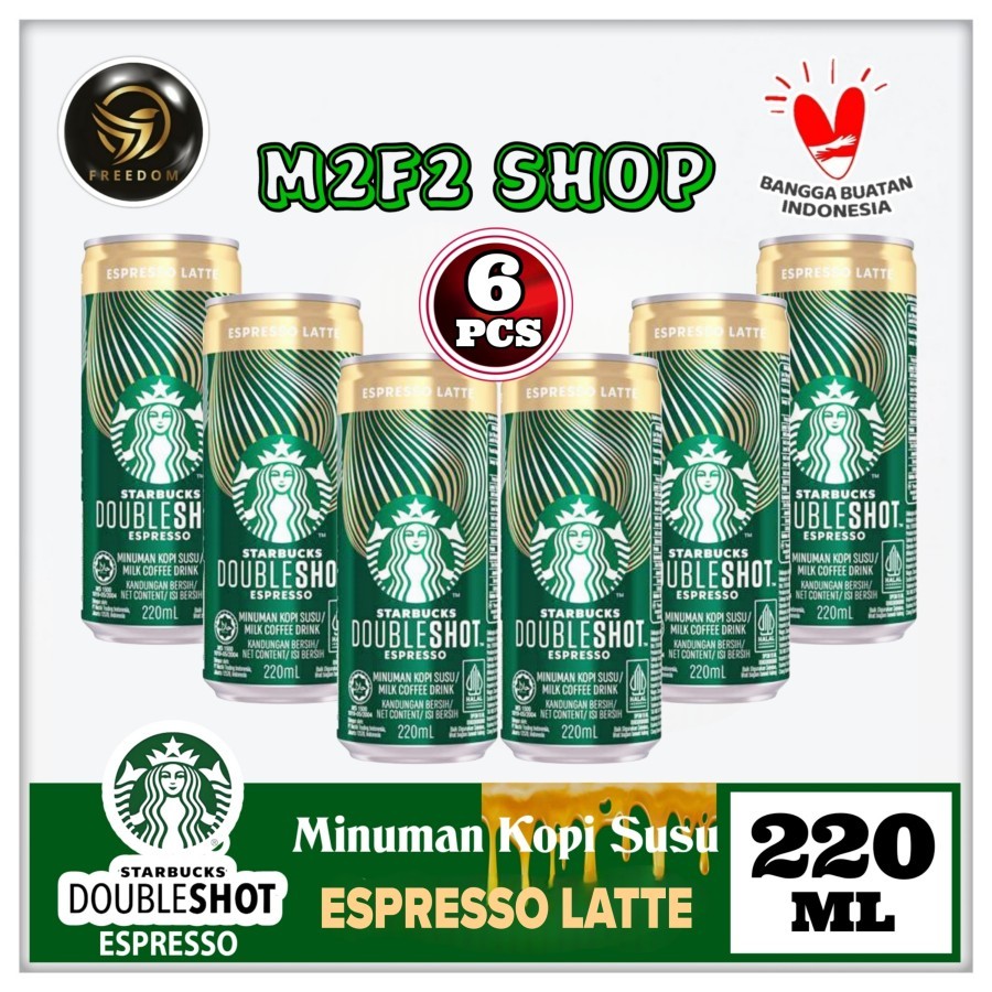 

Starbucks Doubleshot Espresso Latte Coffee Can | Kopi Susu Kaleng - 220 ml (Kemasan 6 Pcs)