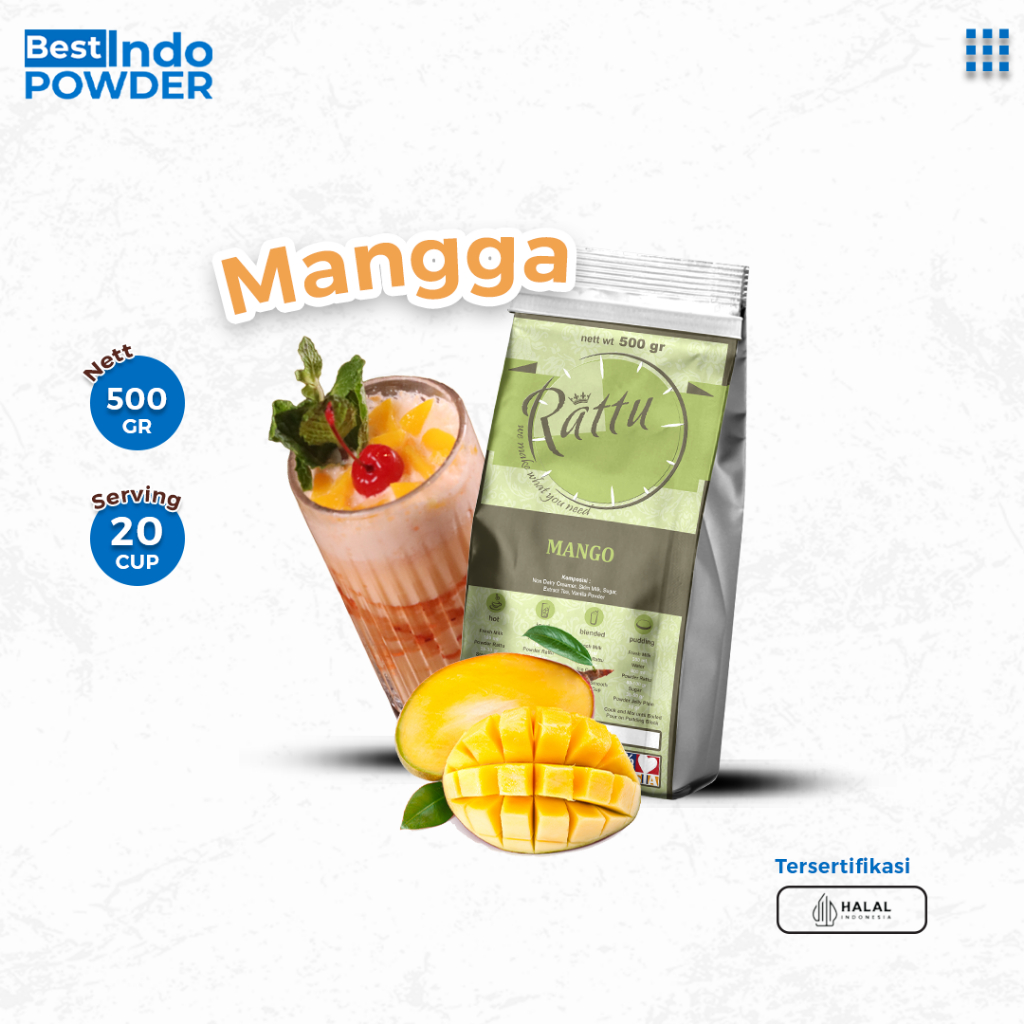 

BUBUK MANGGA RATTU 500gr / POWDER MANGO RATTU BEVERAGE 500gr