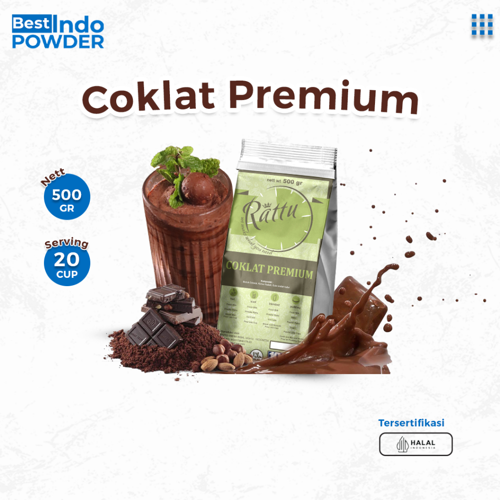 

BUBUK CHOCOLATE PREMIUM RATTU BEVERAGE 500 gr / POWDER CHOCOLATE PREMIUM 500gr