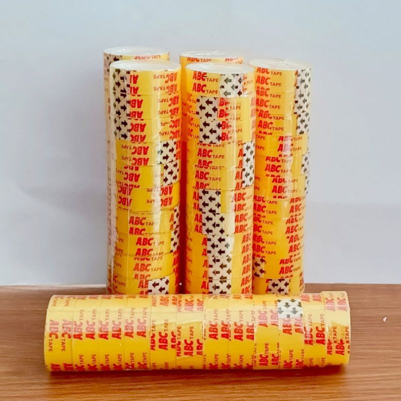 

1 roll/12 pcs Isolasi Tape Bening Ukuran Kecil