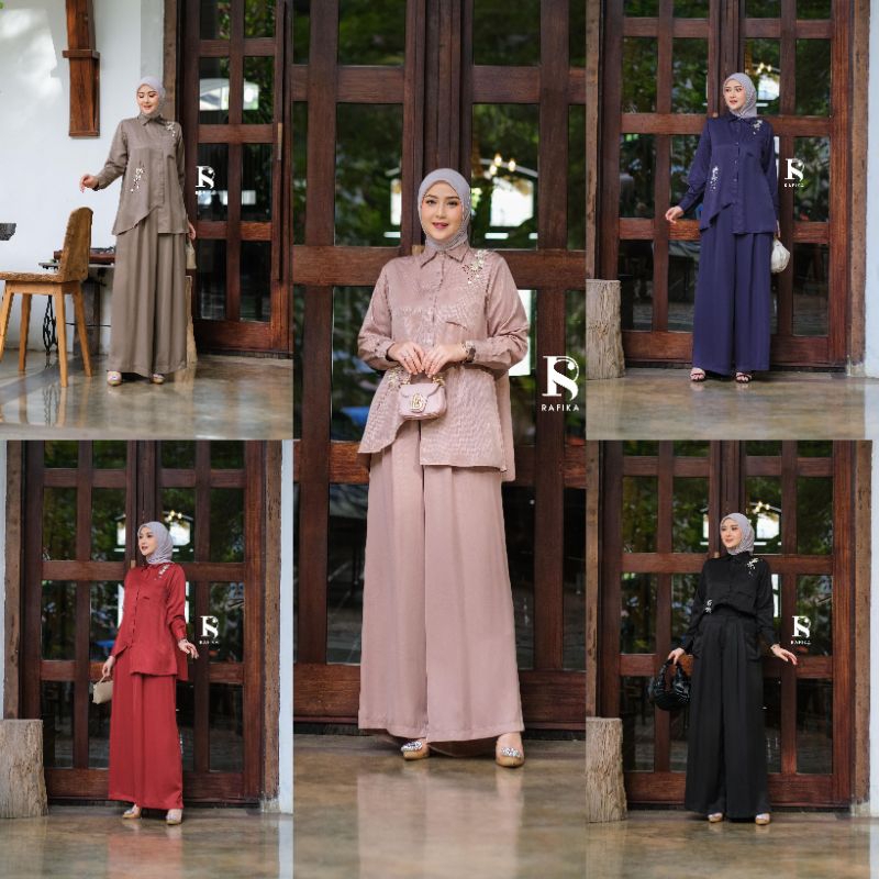 Gladys setelan oneset terbaru premium original by Rafika