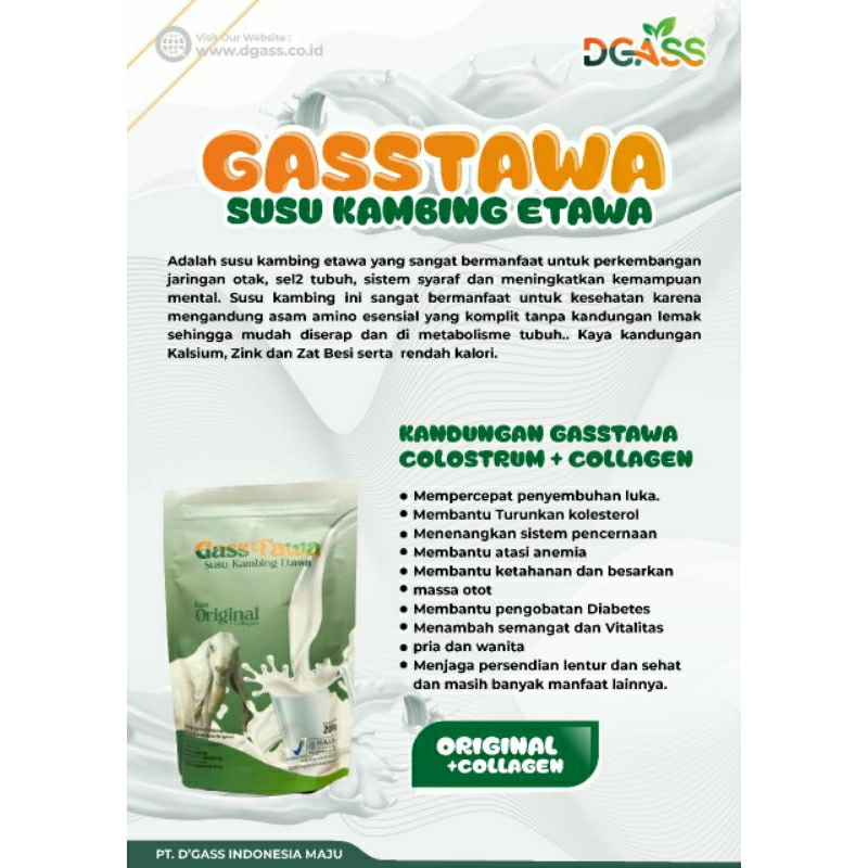 

GASSTAWA (Susu Kambing Etawa Original+Kolagen)