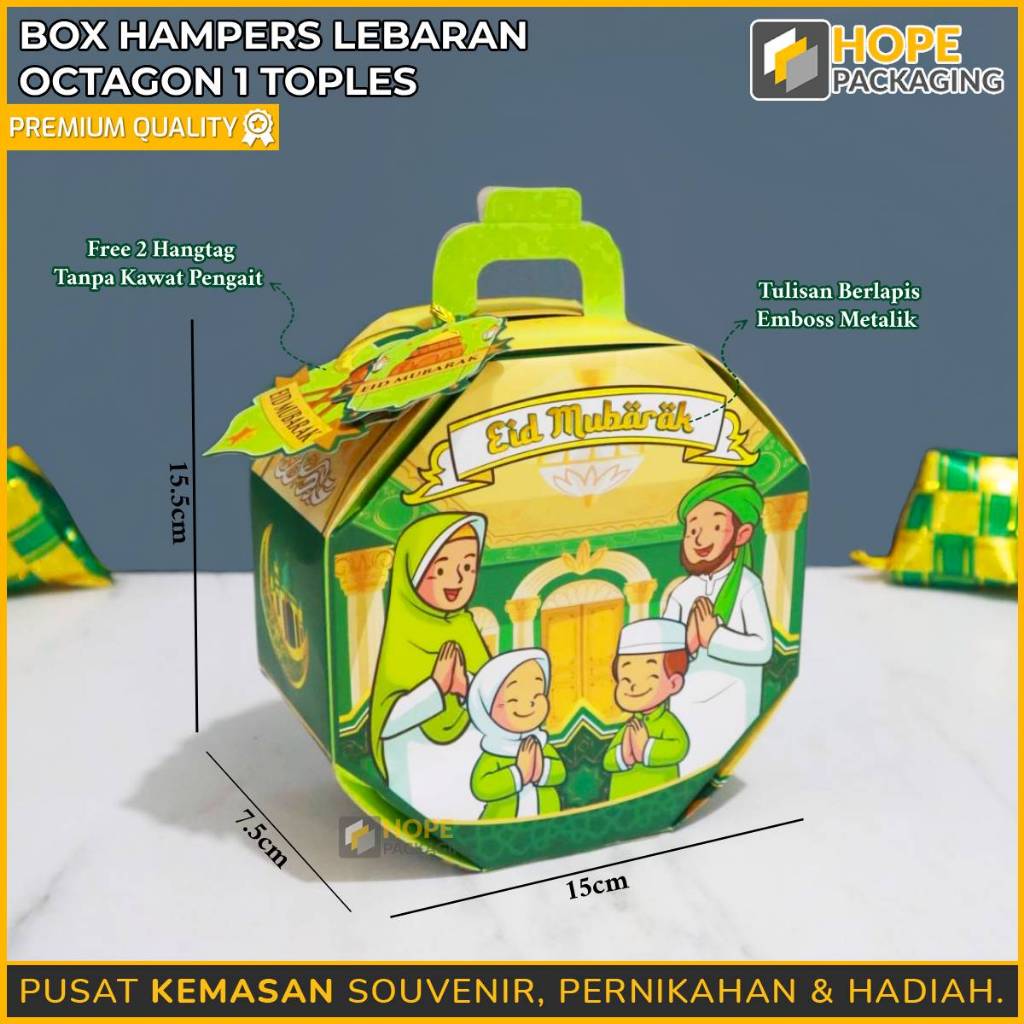 

Box Hampers Lebaran Octagon 1 Toples / Box Idul Fitri / Dus Hampers Kue Toples / Souvenir Kue Toples / Dus Idul Fitri / Lebaran