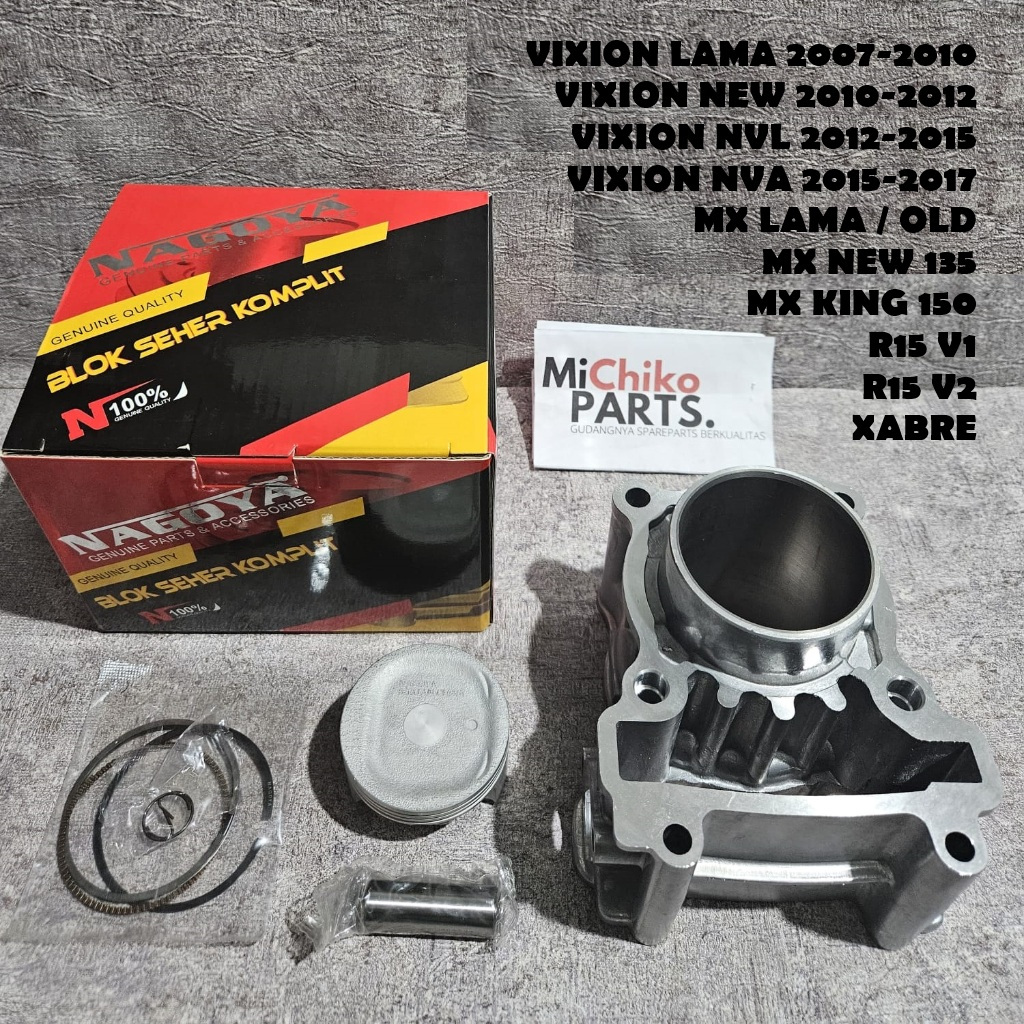 Blok Silinder Cylinder 1PA Vixion Lama New NVL NVA Pnp Jupiter MX Lama Old New 135 King 150 R15 V1 V