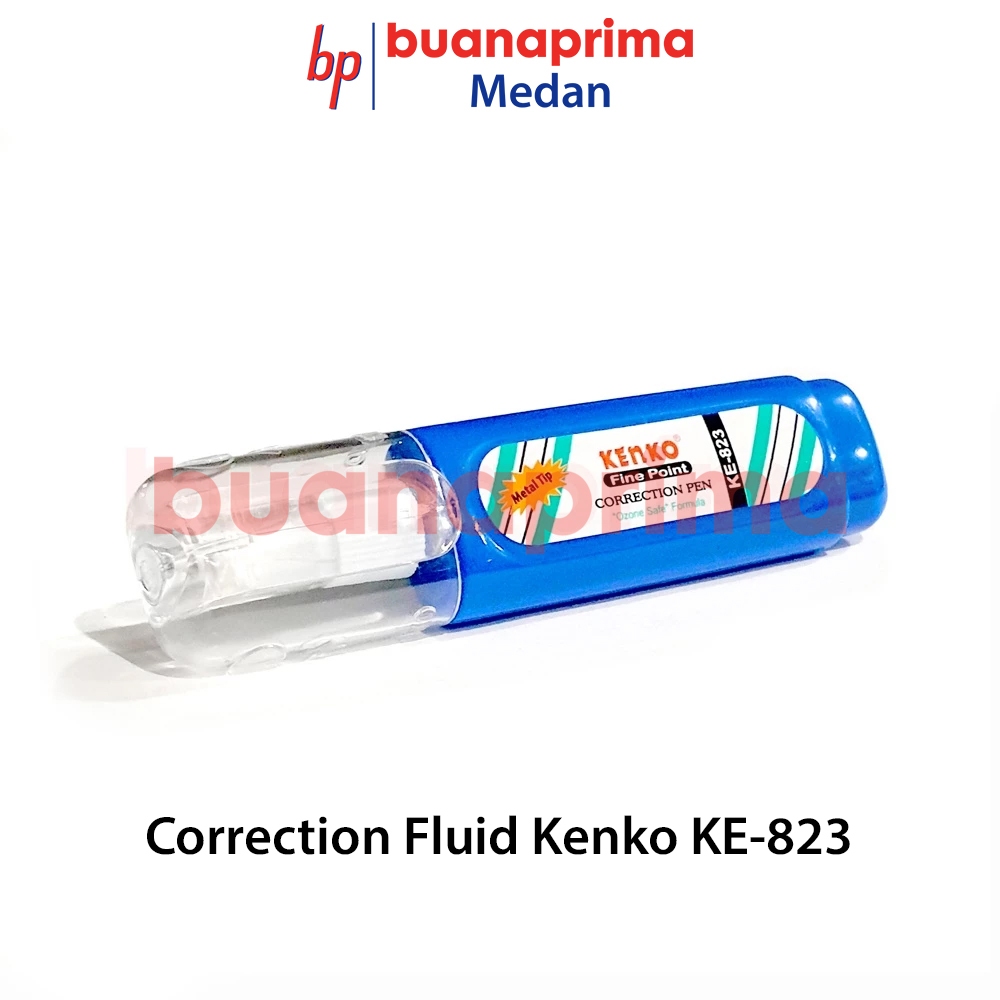 

Correction Fluid Kenko KE-823 Biru Tip X Ex Metal Tip Cair Tipex