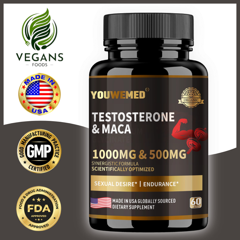 Testosteron + Maca, Mendukung Performa Pria & Kesehatan Hormon, 60 Kapsul