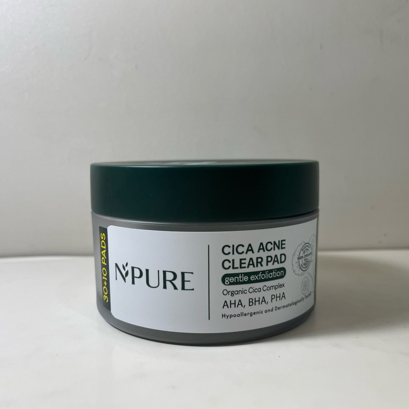 Preloved NPURE Acne Clear Pad Cica / Kapas Eksfoliasi Kulit Jerawat / Acne Exfoliating Pad (40 pads)