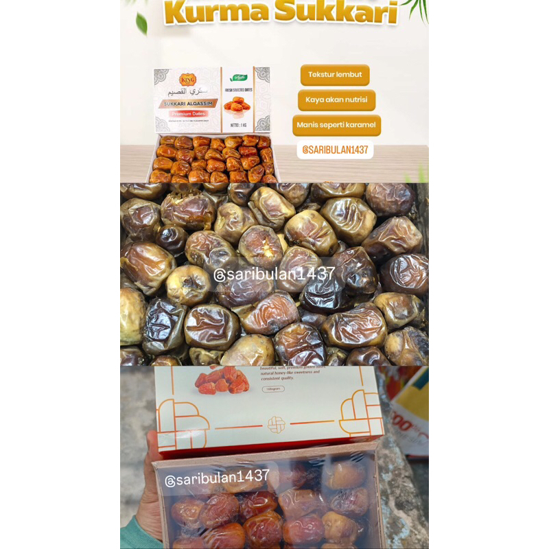 

Kurma Sukkari King/ Kurma Sukkari Maryam/ Kurma Sukkari Alqassim