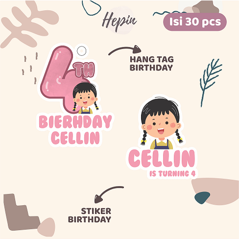

(30pcs) Hang tag & stiker ulang tahun Tema KIDS NEW /lucu /label tag ulang tahun murah/hang tag ulang tahun/tag souvenir ulang tahun/stiker nama ualang tahun/diecut stiker&tag/lucu