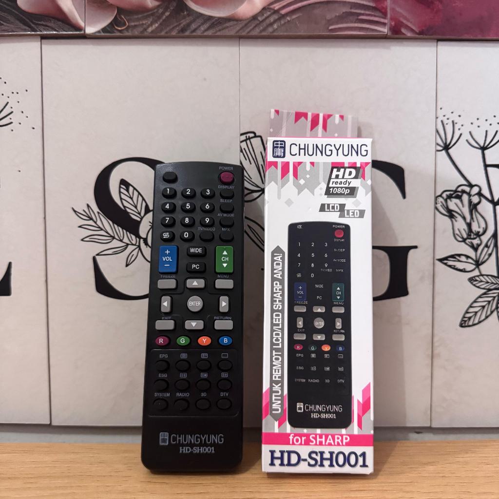 ORIGINAL REMOTE TV LED SHARP REMOTE TV LCD SHARP CHUNGHYUNG HD-SH001 REMOTE UNIVERSAL TV SHARP