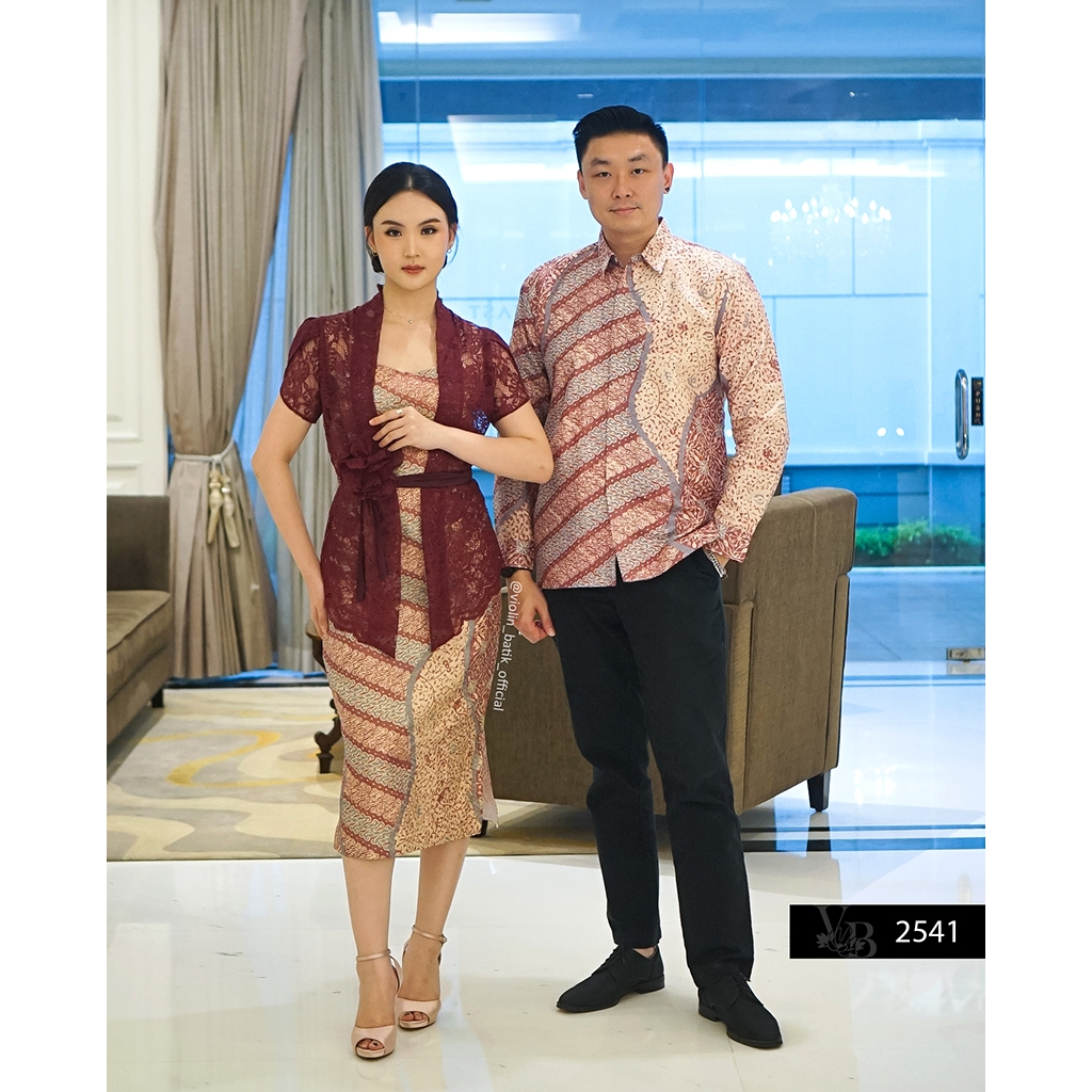 Dress Batik Cap Viscose Outer Brokat 2539