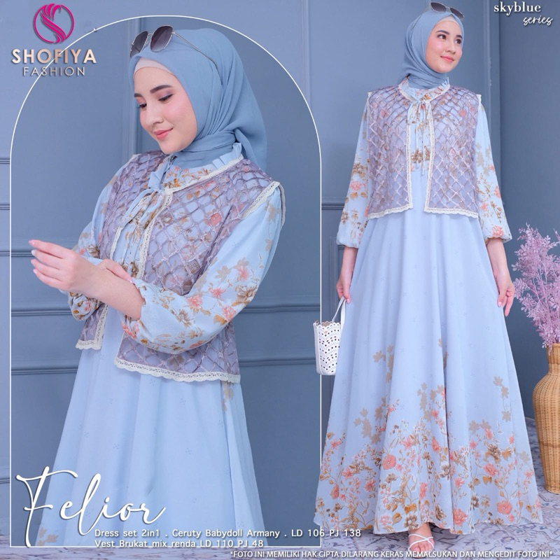 GAMIS DRESS FELIOR SET OUTER ORIGINAL BY SHOFIYA