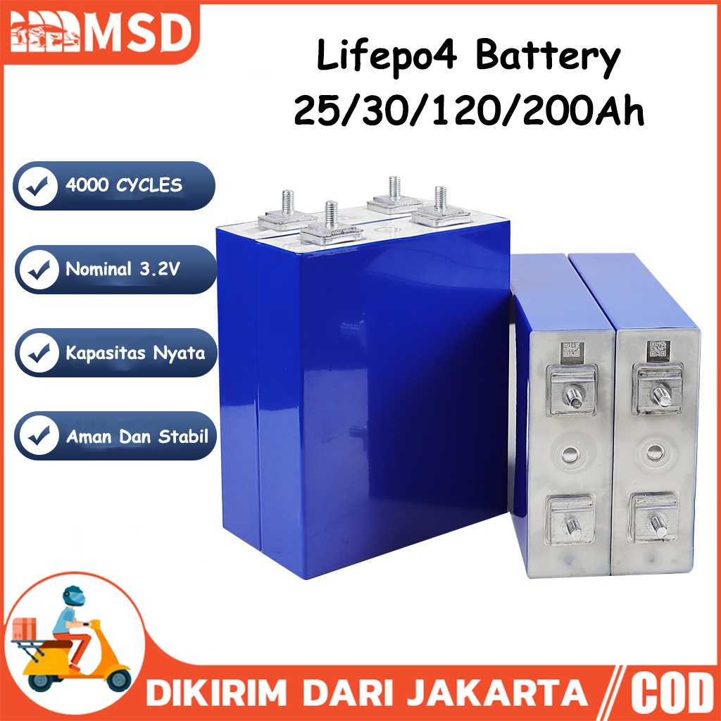 NoV Baru Lifepo4 Baterai 3.2V 25/30/120/200Ah lifepo4 Baterai cell Lithium iron phosphate deep