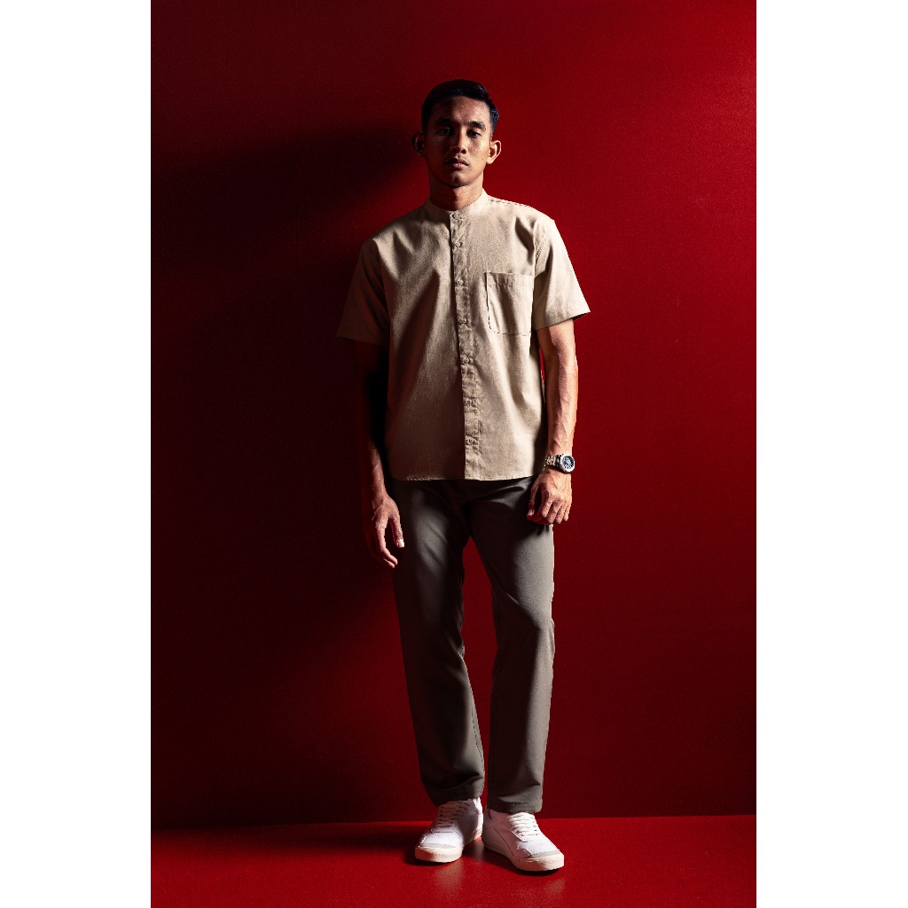 LARUSSO Form + Focus - Koko Ultra Soft Lengan Pendek - Twill Brown