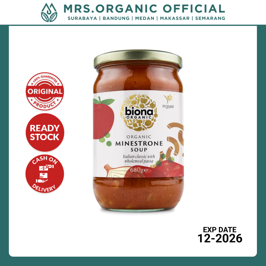 

Sup Organik Biona Organic Minestrone Soup 680 Gr