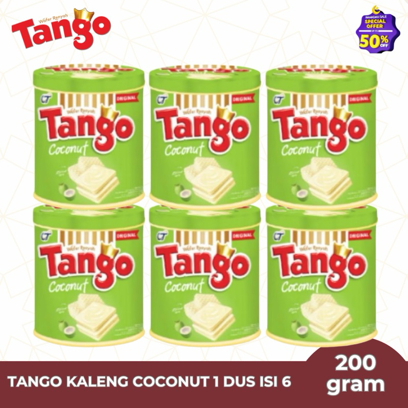 

[1Dus Isi 6 ]Tango wafer kaleng COCONUT 200gram