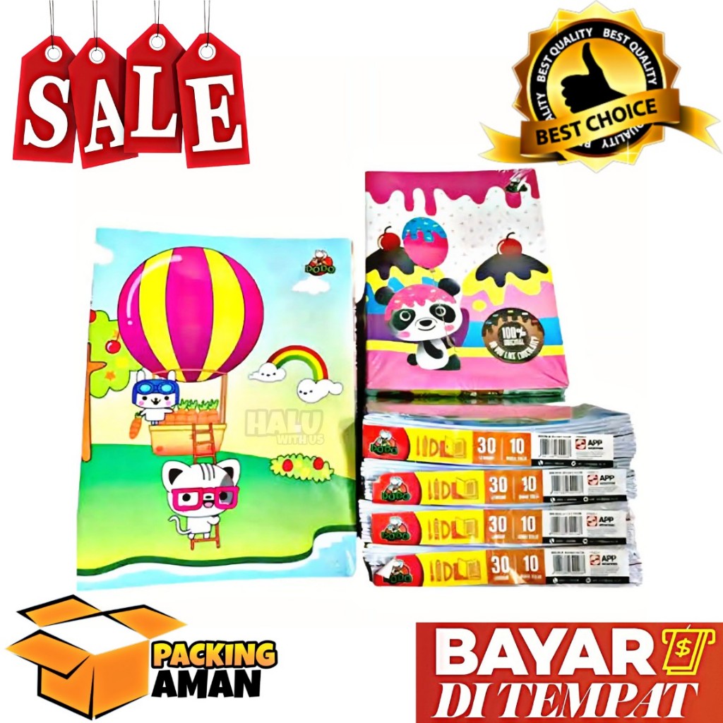 

(BISA COD) PROMO 10 Pcs Buku Tulis DODO 30 Lembar / Buku Harian / Buku Catatan