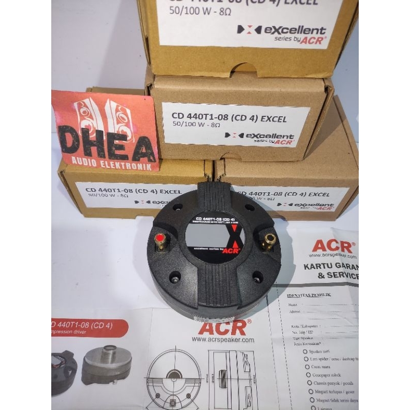 Driver Tweeter ACR EXCELLENT CD4 440T1-08 Original VC 1,75 inchi Drat 100 Watt RMS
