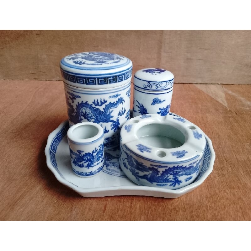 vintage set asbak naga