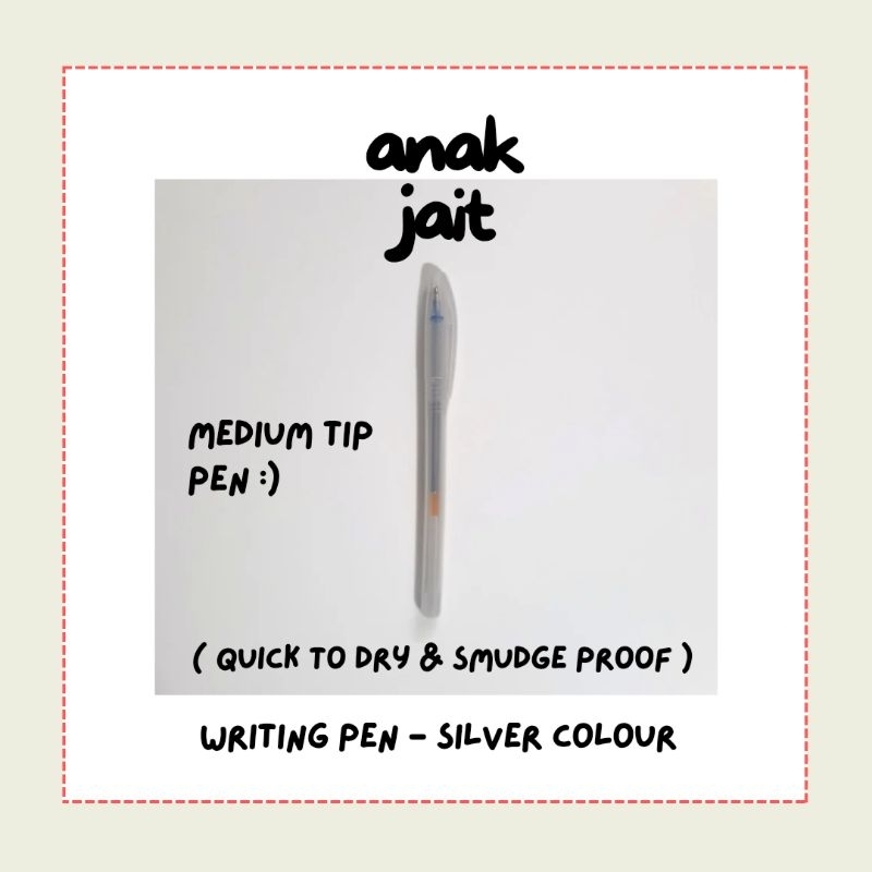 

Pulpen Silver / Pulpen Warna Silver /Silver Pen/ Pen Silver - Silver Pen Medium Tip / Pulpen Warna Silver Murah / Pulpen Silver Murah / Pulpen Tinta Silver / Pulpen Tinta Silver Cepat Menyerap