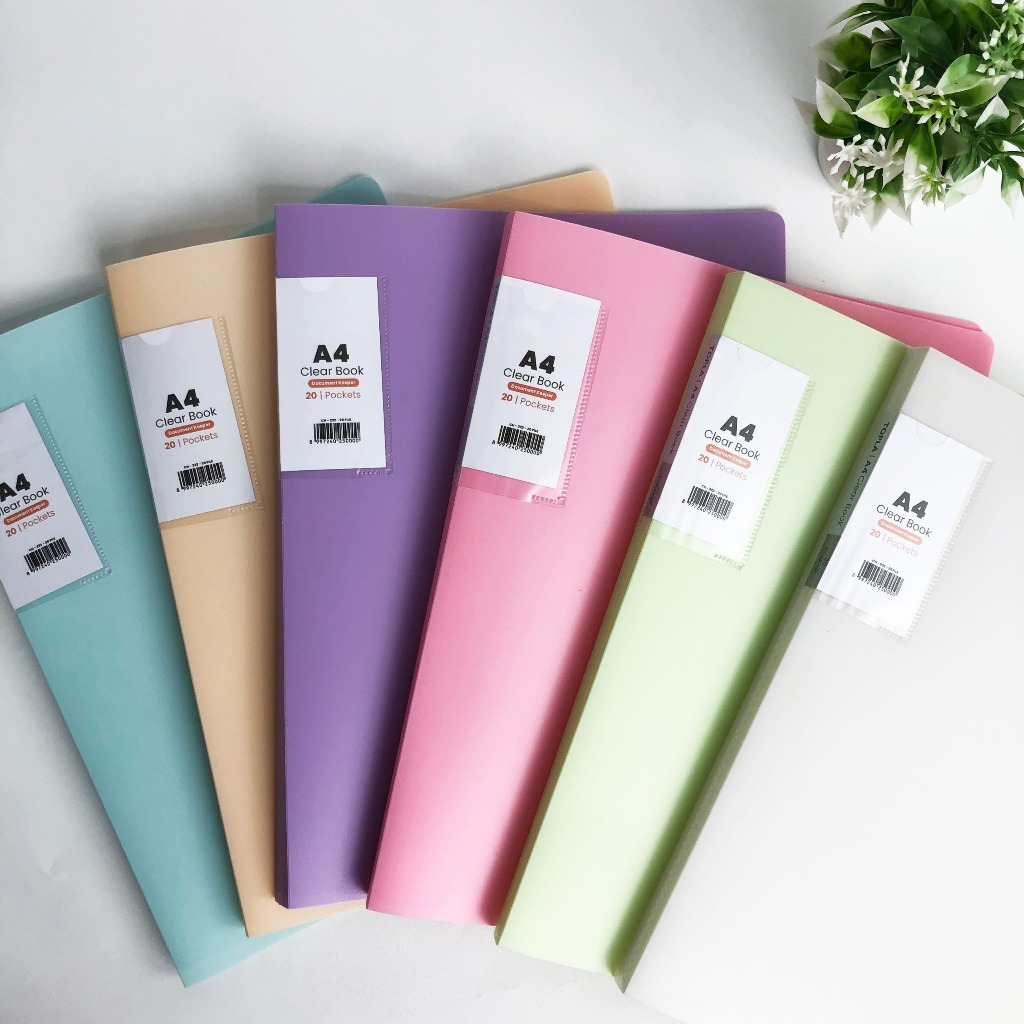 

TOPLA Clear Holder Multifungsi / Penyimpanan Dokumen/ Display Book /Document Keeper Ukuran A4 Warna Pastel